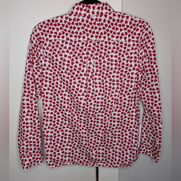 😃Talbots hearts button down shirt sz P - Picture 4 of 6